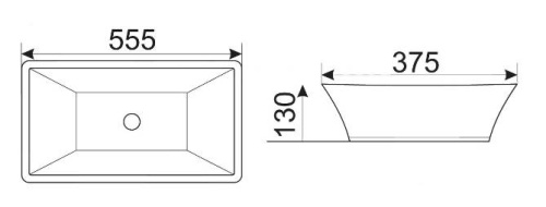 Умывальник CeramaLux 9212 Умывальник CeramaLux 9212