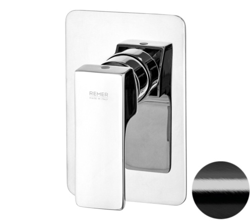 Смеситель для душа Remer Absolute AU30CFP, чёрный брашированный хром