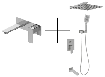 Набор душевой со смесителем Oliveeka OL-88939003+869003-BN