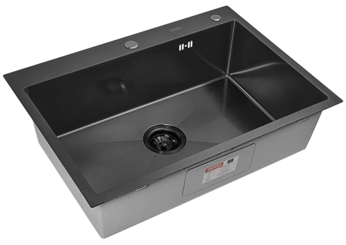 Мойка кухонная Arfeka Eco AR 700*500 black PVD NANO decor
