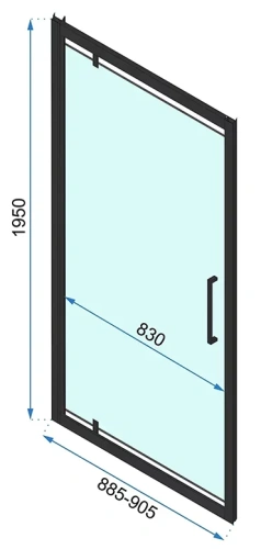 Душевая дверь Rea Rapid Swing gold 90 K5618
