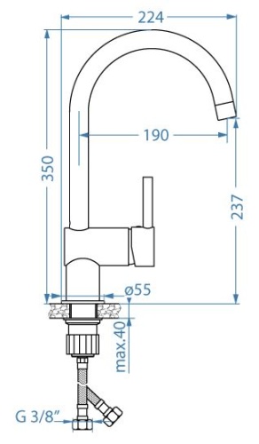 Смеситель для кухни Alveus SAVANNAH G22 TERRA 1150918