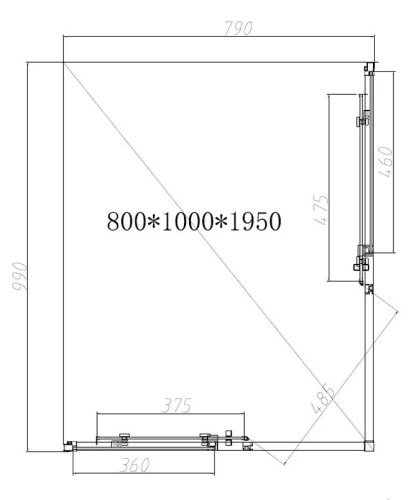 Душевой уголок Vincea Slim-N VSS-4SN8010CGB