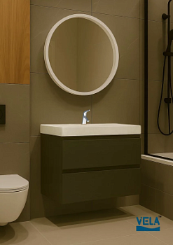 Тумба подвесная Vela Мира ЛАЙТ 60П под Classica (черный/черный мат) TU6190