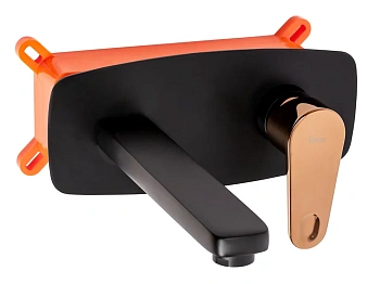 Смеситель для умывальника Rea Mild black rose gold B9142