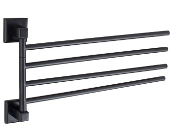 Полотенцедержатель поворотный четверной Vivi Felice Notte FL1024 N Black matt