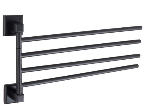 Полотенцедержатель поворотный четверной Vivi Felice Notte FL1024 N Black matt