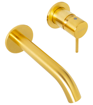 Смеситель для раковины Mariani Next B22565NSP, золото брашированное