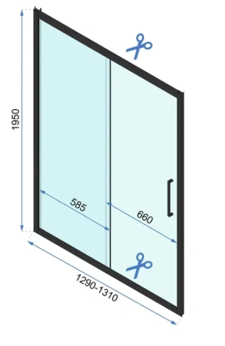 Душевая дверь Rea Rapid Slide chrom 130 K5603