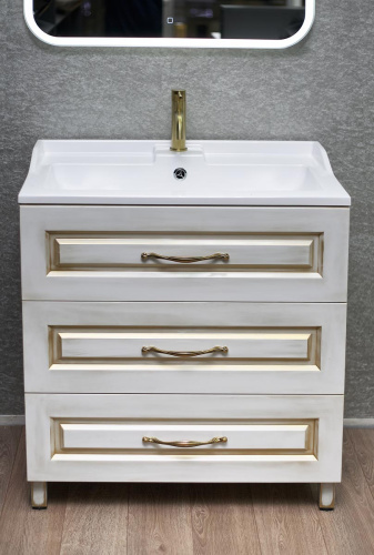 Тумба напольная Vela Ретро Gold 80Н (глянец) TU27096