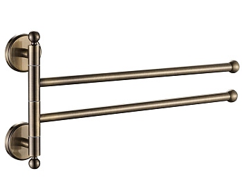 Полотенцедержатель поворотный двойной Vivi Felice Successo N1023 Bronzo