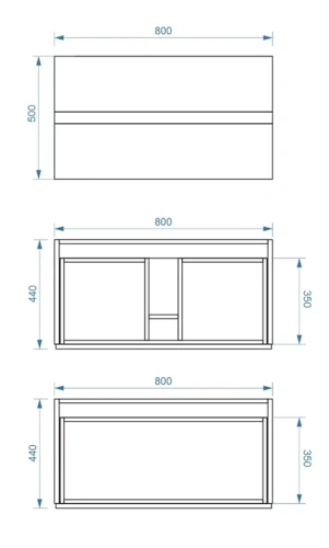 Тумба подвесная Vela Каскад Дуб Галифакс 80П под Milen TU27149