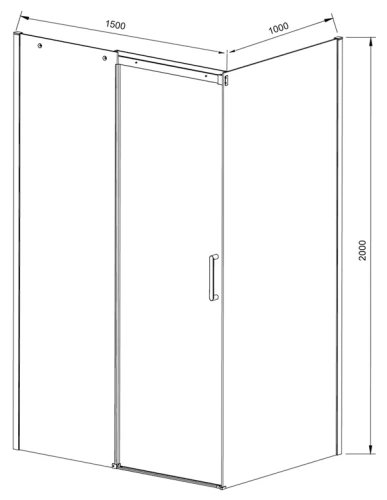 Душевой уголок Vincea Dice VSR-4D1015CLB