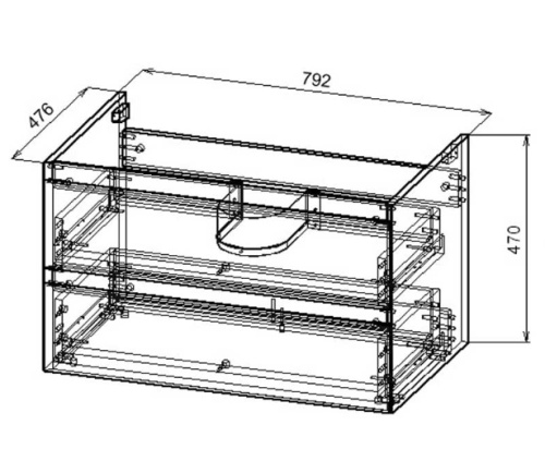 Тумба подвесная Vincea Luka 800 G.Stone VMC-2L800GS
