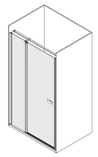 Душевая дверь Kolpa-San Andromeda N 160 black transparent 516800