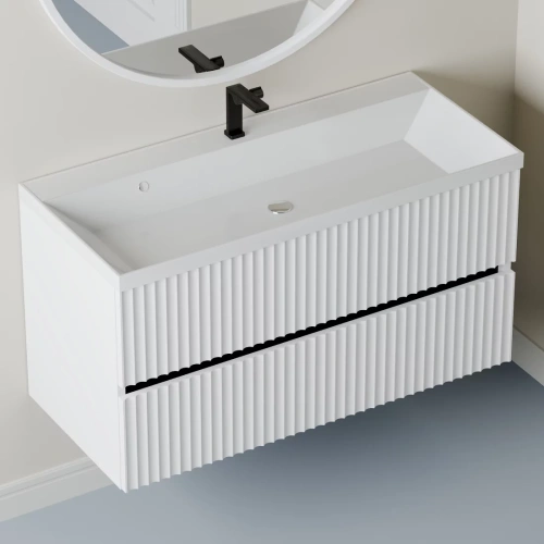 Тумба подвесная Vela Волна 80П под Classica (белый мат) черный гола TU5871