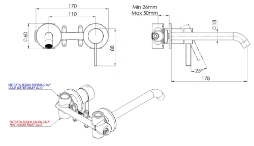 Смеситель для раковины Remer Metrica MC15PLBO, белый матовый