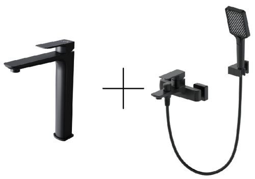 Душевая система для ванны со смесителем Oliveeka OL-639003A+239003-MB