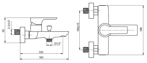 Смеситель для ванны Ahti Somero SO405001 Смеситель для ванны Ahti Somero SO405001