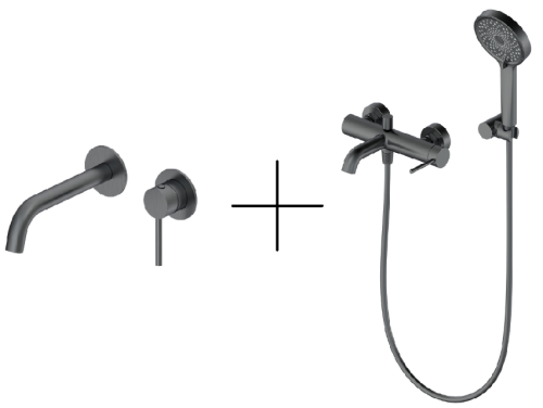 Душевая система для ванны со смесителем Oliveeka OL-639017+88869017-BGM