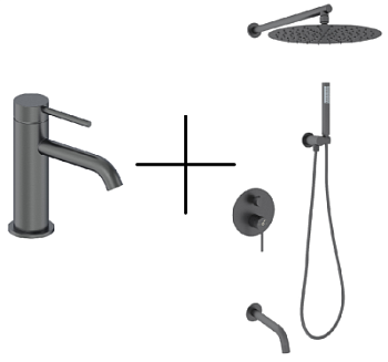 Набор душевой со смесителем Oliveeka OL-88939017+88139017-BGM