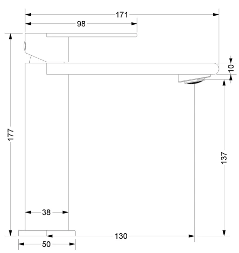 Смеситель для раковины Vincea Vogue VBF-2VS1MB