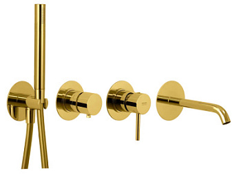 Смеситель для ванны Remer X Style X96S03ROXXDO, золото глянцевое