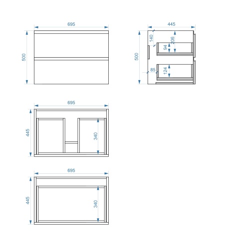Тумба подвесная Vela Каскад 70П под Сlassica (дуб давос трюфель) черный профиль TU610258