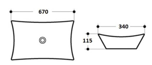 Умывальник CeramaLux 78123B