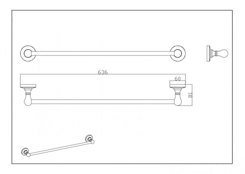 Полотенцедержатель CeramaLux Caps 51308