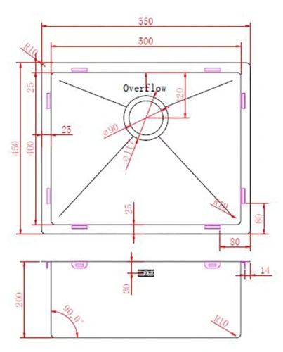 Мойка кухонная Zorg ZRN 4555 premium satin