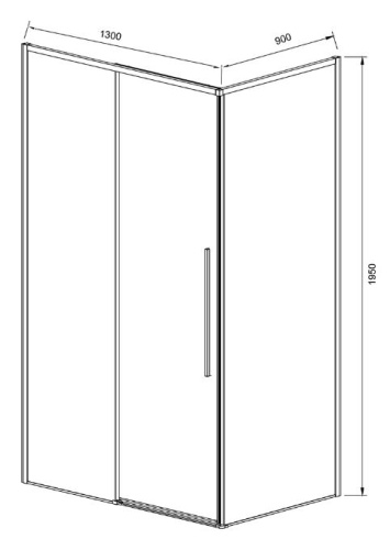 Душевой уголок Vincea Slim-N VSR-4SN9013CGB