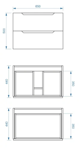 Тумба подвесная Vela Верона 65П под Milen TU27078