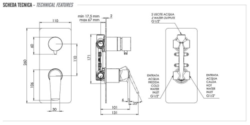 Смеситель для душа Remer Vanity V92