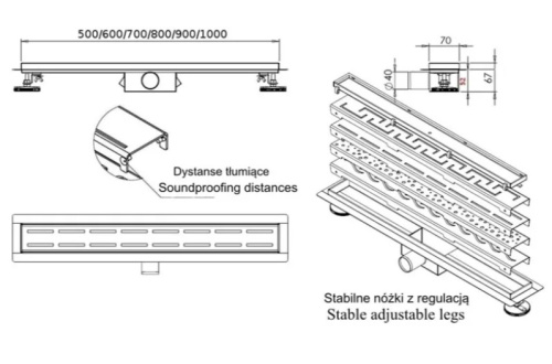 Трап для душа Rea Neo&Pure 900 N G0094