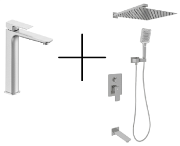 Набор душевой со смесителем Oliveeka OL-88939003+239003-BN