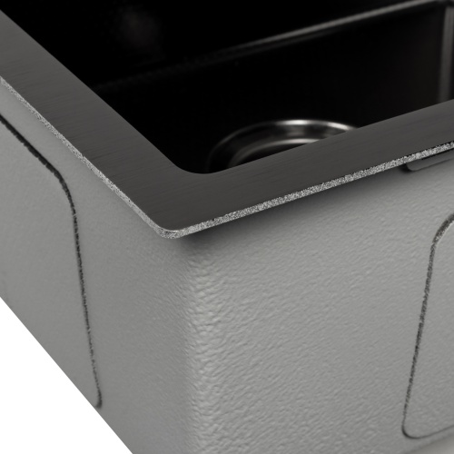 Мойка кухонная Arfeka Eco AR 450*450 black PVD NANO decor (настольная)