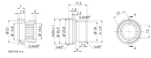 Переходник Remer М24 83RD12M24M
