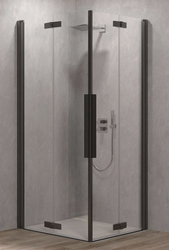 Душевой уголок Kolpa-San Polaris Fold Q 90 black transparent 516130