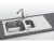 Мойка для кухни Alveus GLASSIX 10 RAL9005-90 (черный цвет) 860x500 1099450