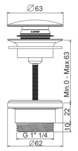Донный клапан Carimali 70320-CR