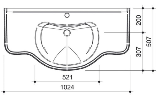 Умывальник Caprigo Равенна 100 8088-100