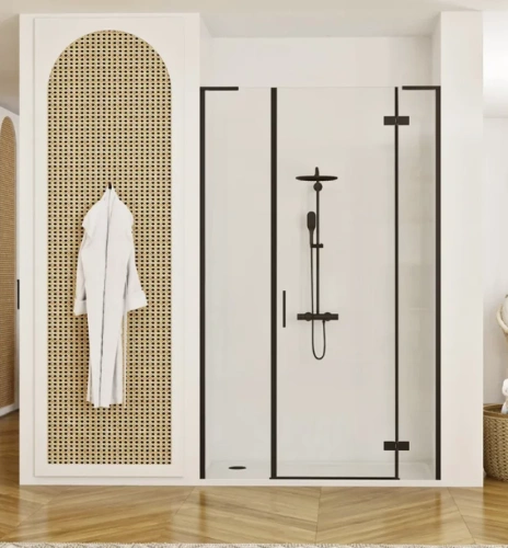 Душевая стенка Rea HUGO black matt K6606