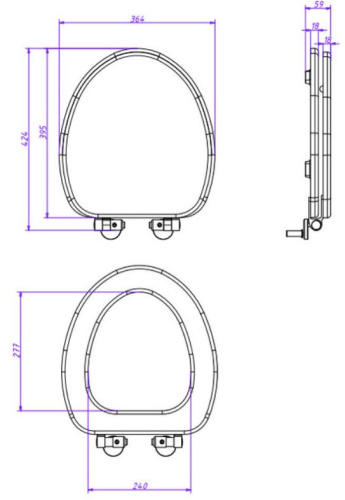 Сиденье для унитаза Caprigo Armonia KFe-AC-B231