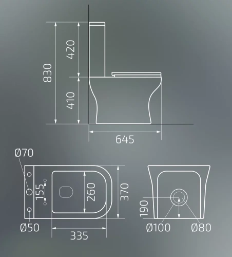 Унитаз напольный Gid Tn2125