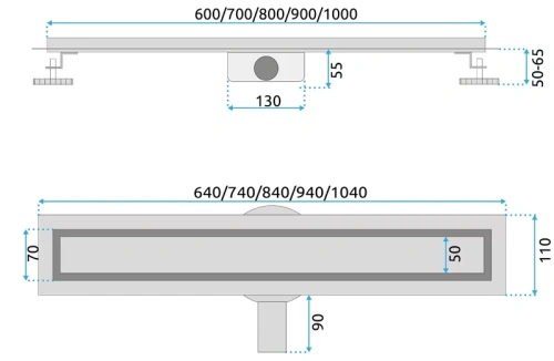 Душевой трап Rea Neox pro Copper Brush 600 G4800