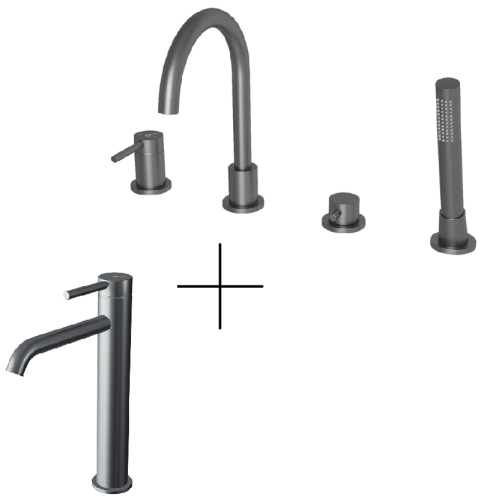 Душевая система для ванны со смесителем Oliveeka OL-669017+88239017-BGM