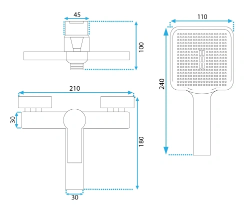 Смеситель для ванны Rea Argus gold matt B6414