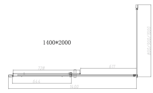 Душевой уголок Vincea Dice VSR-4D9014CLB