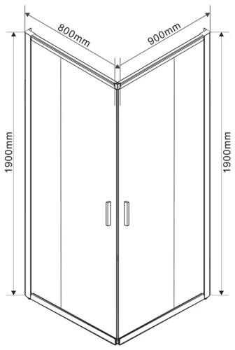 Душевой уголок Vincea Garda VSS-1G8090CLGM